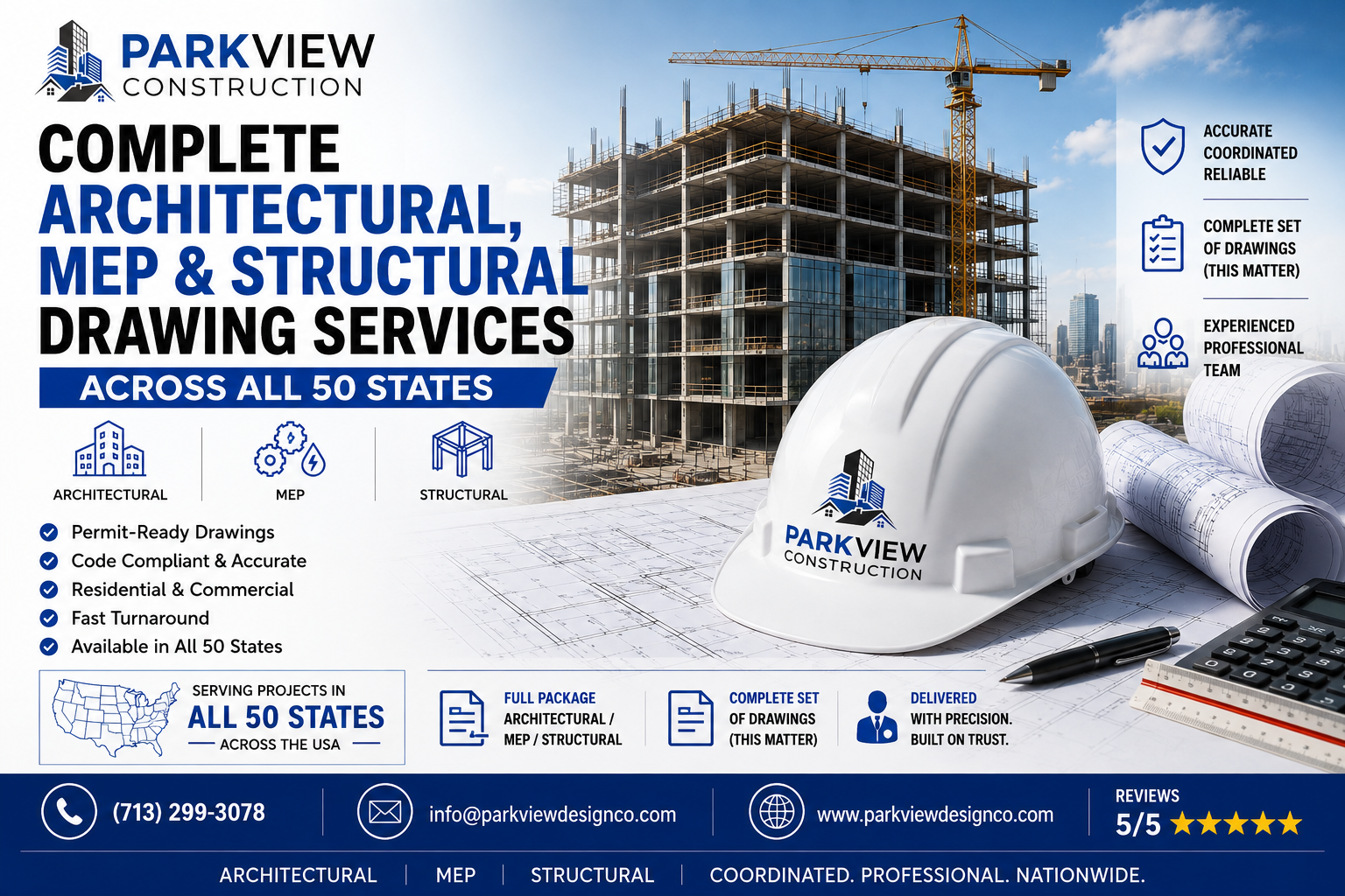 Complete Architectural, MEP & Structural Drawing Services Across All 50 States