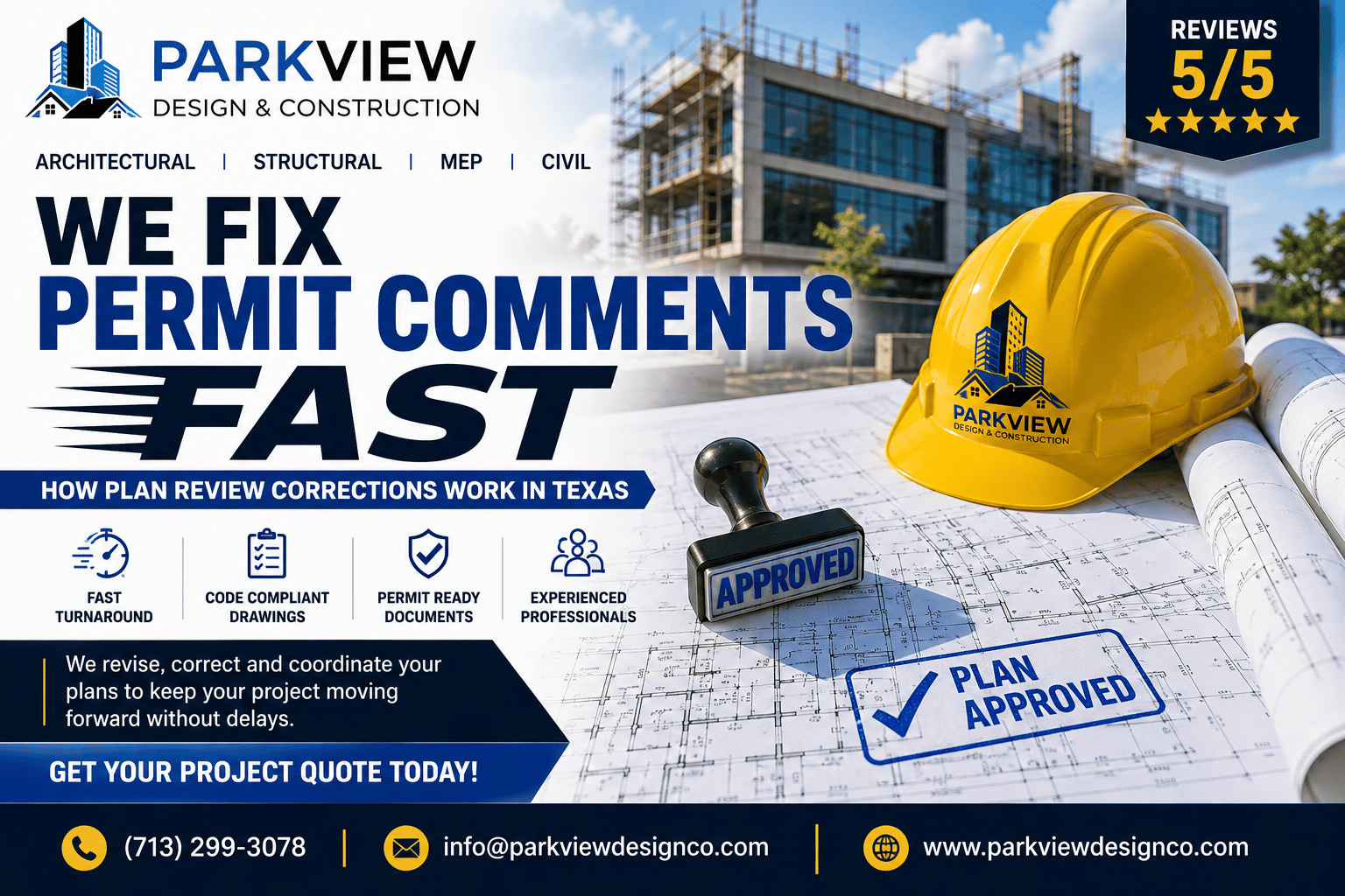 We Fix Permit Comments Fast: How Plan Review Corrections Work in Texas
